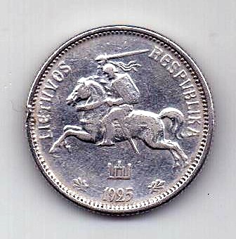 2 лита 1925 Литва XF