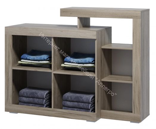 Комод "Ольга 19" Дуб крафт белый/Дуб крафт серый