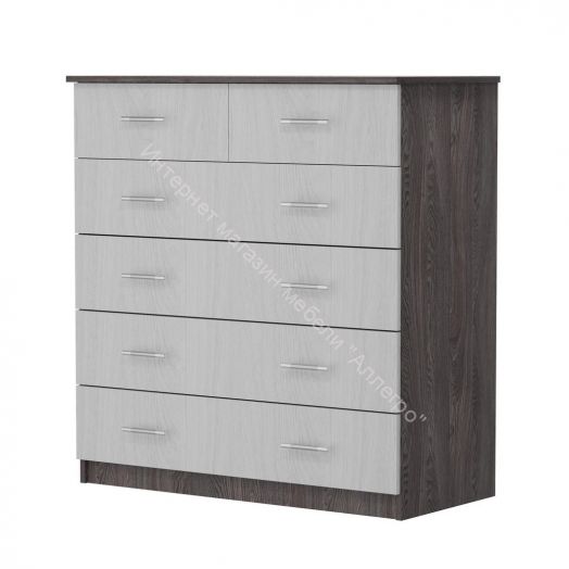 Комод -6 (Фант) Ясень анкор темный/ясень анкор светлый