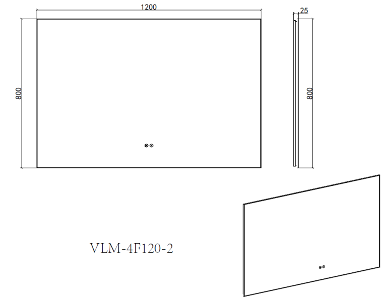 Зеркало квадратное Vincea VLM-4F120-2 120х80 см ФОТО