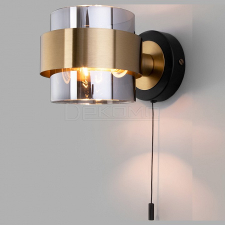 Бра Arcada 70127/1 черный/ дымчатый