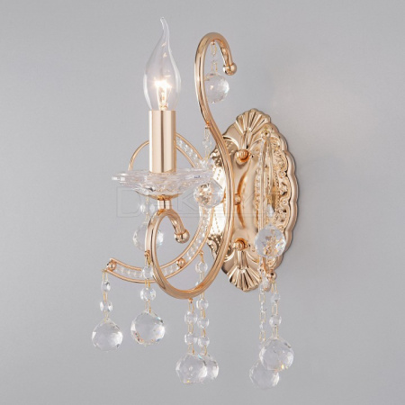 Бра Collana 10096/1 золото/прозрачный хрусталь Strotskis