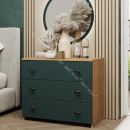 Комод - 5 (Фант) Дуб золотистый/Изумрудное море