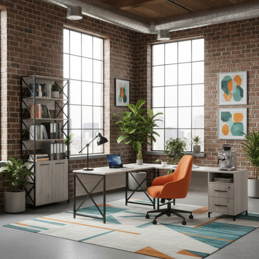 ЛОФТ-6 Тумба подкатная с замком (400х460х500 мм) Дуб Канадский / Белый