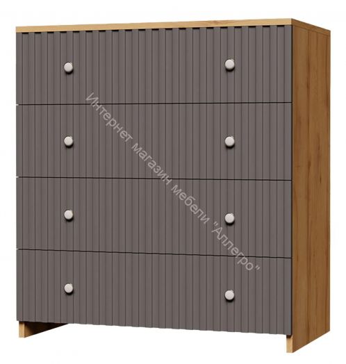 Комод - 4 (Фант) Дуб золотистый/Графит