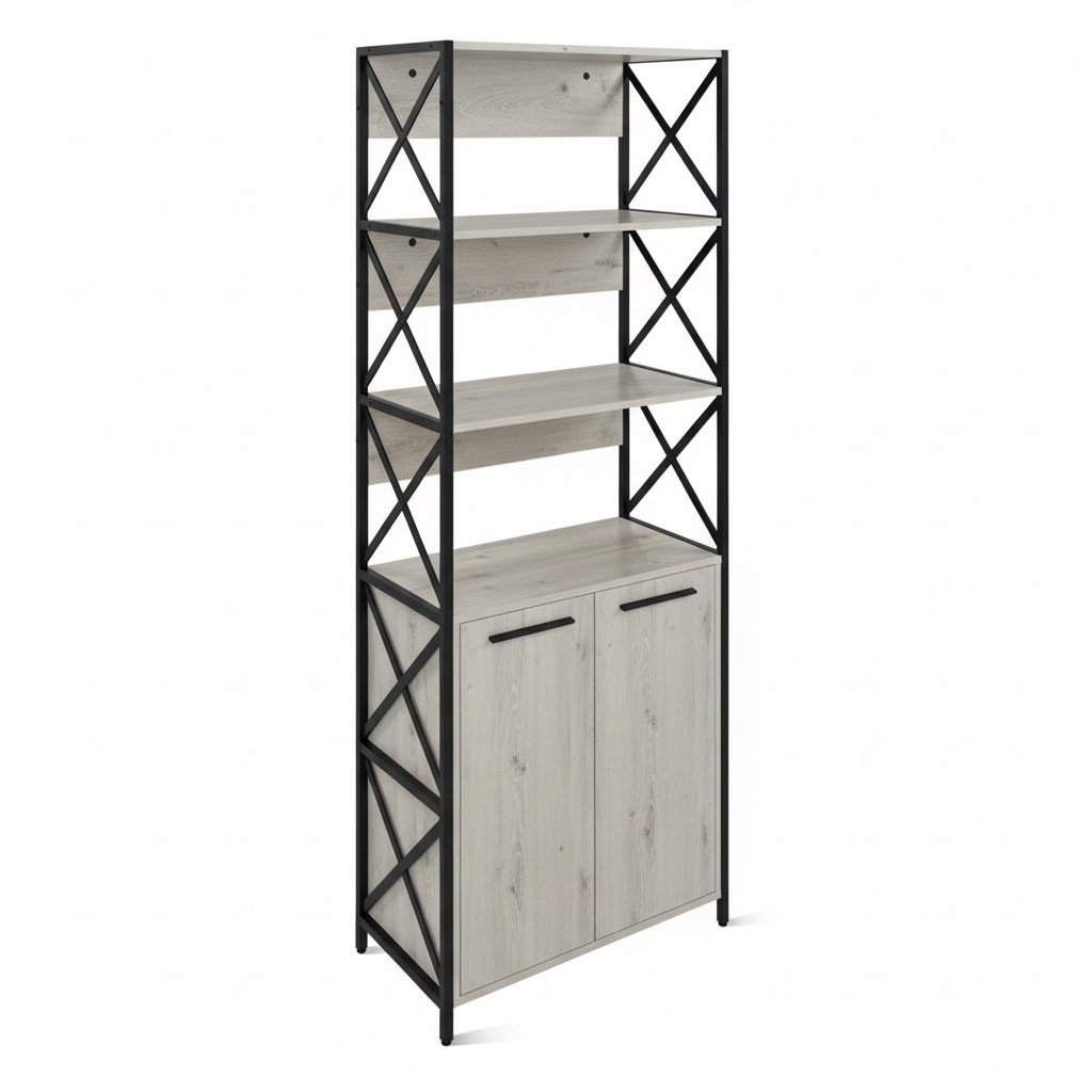 ЛОФТ-10 Шкаф для документов (700х370х1900 мм) Дуб Канадский