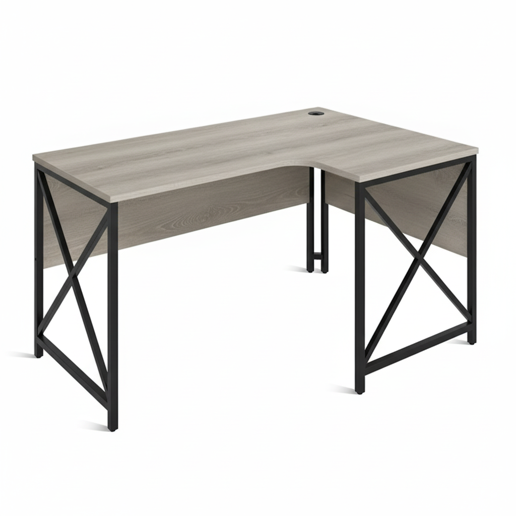 ЛОФТ-4 Стол рабочий эргономичный правый (1350х900-600х750 мм) Дуб Канадский