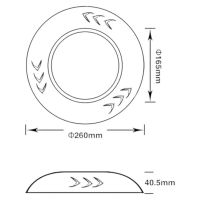 Прожектор светодиодный 18Вт AM RGB 260мм 12В оправа пластик (HX-WH260-252P) с пультом