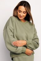 Свитшот худи оверсайз кофта с начесом 387KHK [хаки]