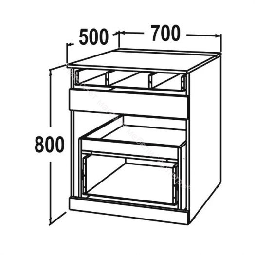 Стол туалетный №3 (Фант) Дуб золотистый/Белый