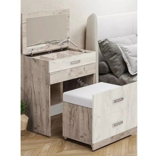 Стол туалетный №3 (Фант) Дуб крафт /Белый