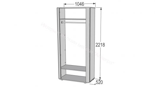 Шкаф Ольга 2 двух дверный для белья