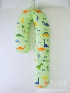 Подушка МОЖНО ПОЛОЖИТЬСЯ, J270 (бязь)(зелёный, динозаврики)