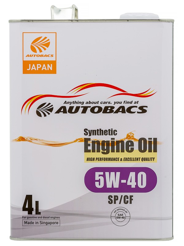 AUTOBACS ENGINE OIL SYNTHETIC API SP/CF 5W-40, 4л