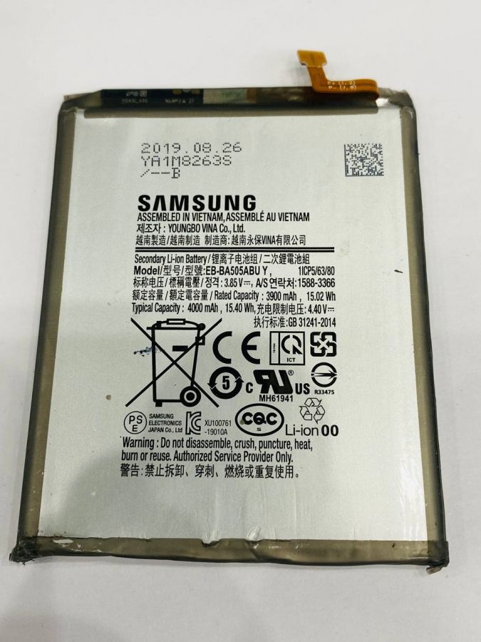 Samsung Galaxy A20 (A205F)/A30 (A305F)/A30s (A307F)/A50 (A505F) (EB-BA505ABU)  АКБ аккумулятор оригинал с разбора