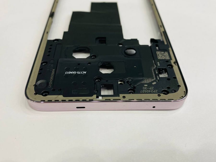 OPPO Reno 12F рамка (средняя часть) оранжевая оригинал (снятая)