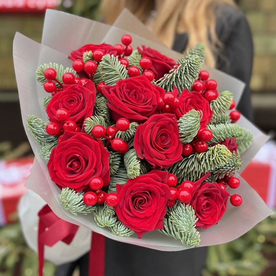 Зимний букет "Ягодка"