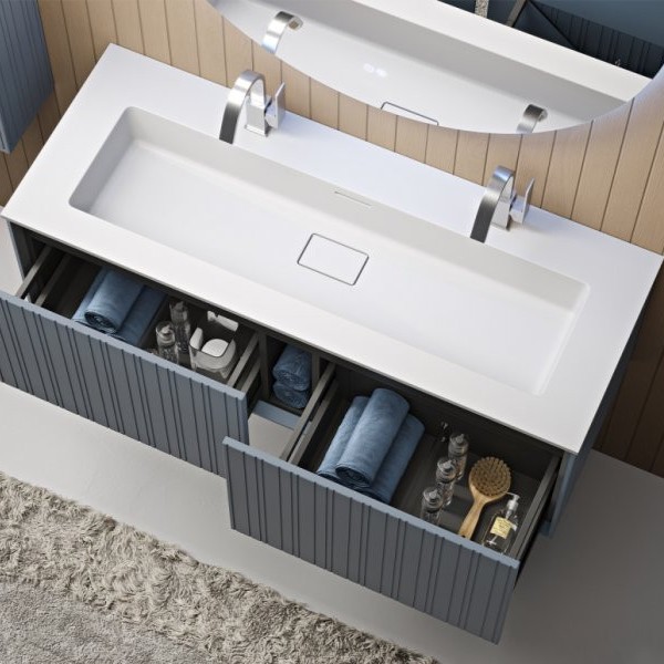 Изображение Раковина мебельная из искусственного мрамора Cezares 121х46х14