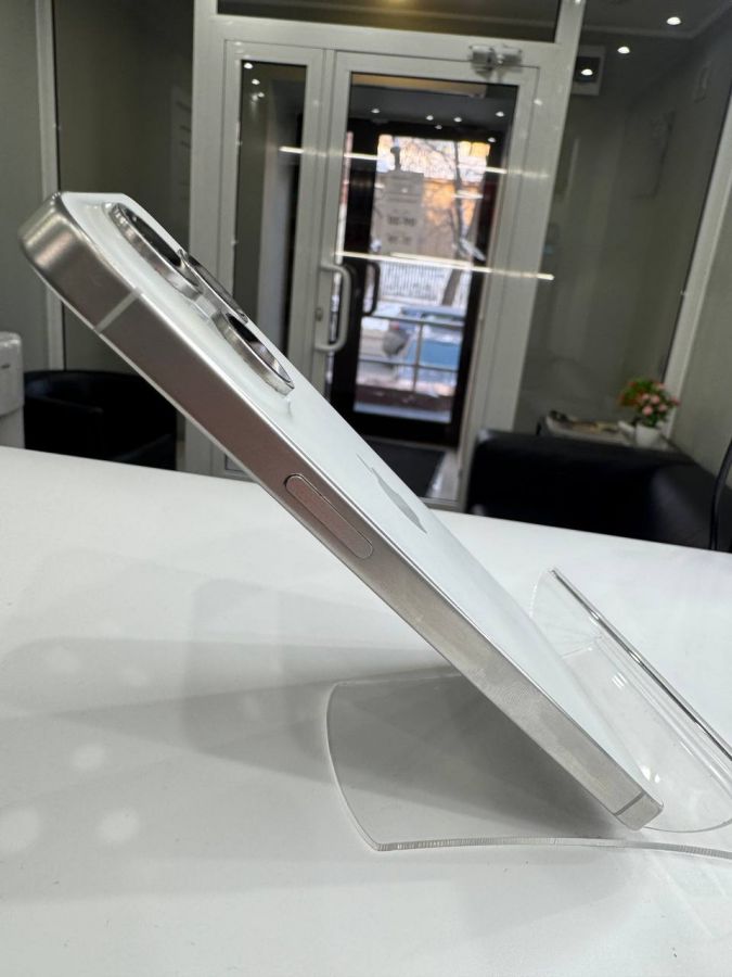 Apple iPhone корпус 15 Pro Max в сборе со шлейфами, стеклом камеры оригинал с разбора (снятый) идеал белый