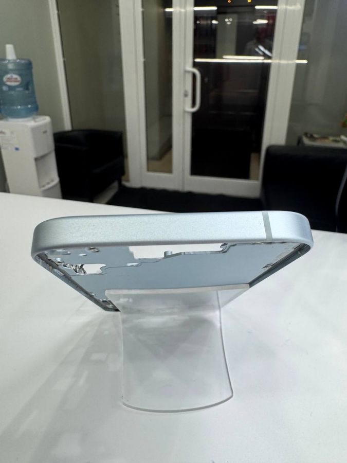 Apple iPhone корпус 15  в сборе со шлейфами, стеклом камеры оригинал с разбора (снятый) идеал голубой