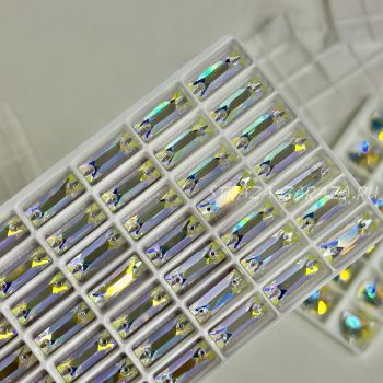 K9 Luxe Пришивные Стразы Crystal_AB Багет 6*18 мм