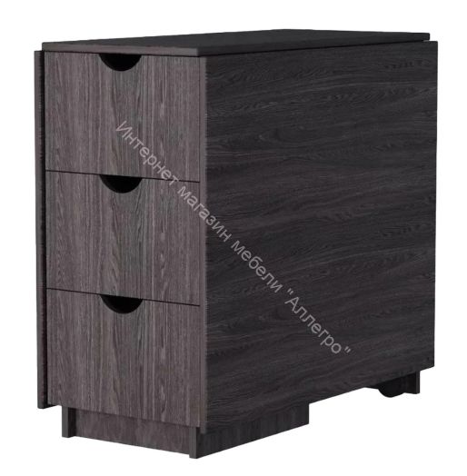 Стол тумба 1 ЛДСП Фант с ящиками Ясень анкор темный