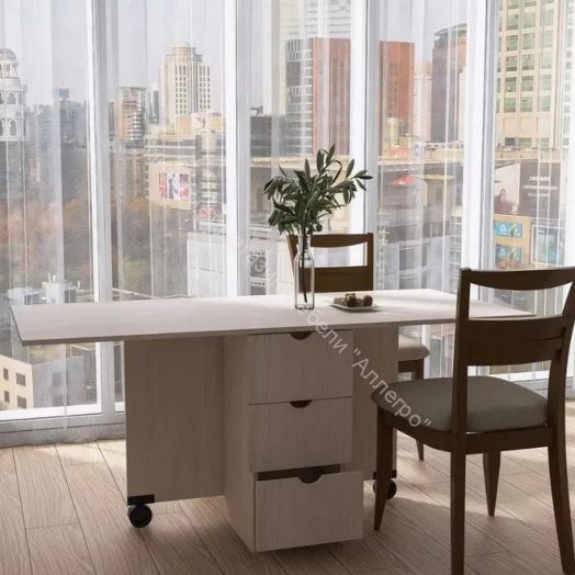 Стол тумба 1 ЛДСП Фант с ящиками Ясень анкор светлый