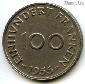 Саар 100 франков 1955