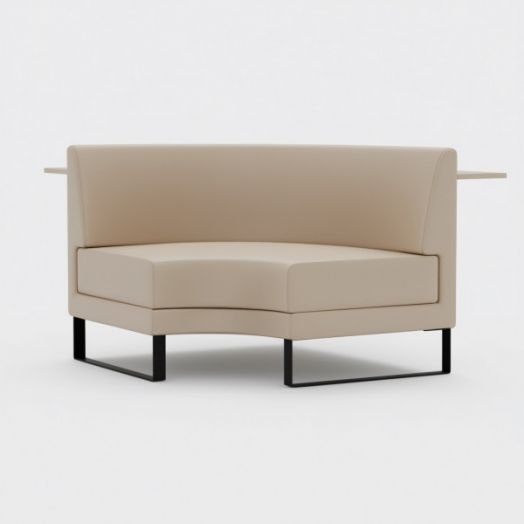 Угловая секция Тэтор-Офис А вогнутая со столиком радиусным