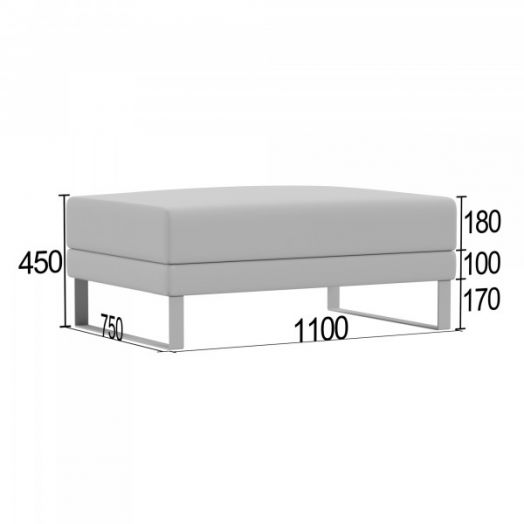 Пуф прямоугольный №2 Тэтор-Офис