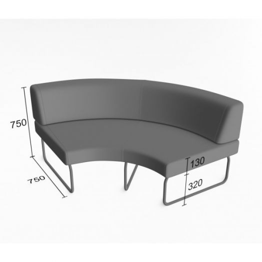 Секция угловая Слендер А вогнутая