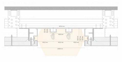 СК 52 - скрытый карниз, гардина