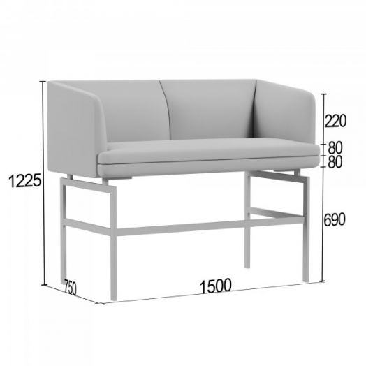 Диван барный Асмунг А двойной