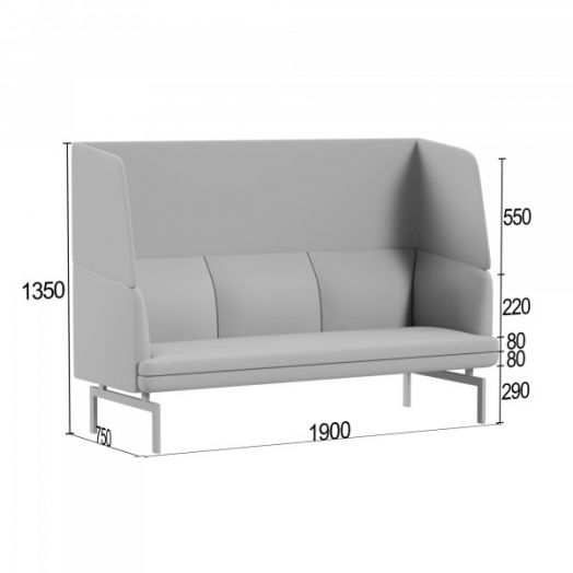 Диван Асмунг В тройной