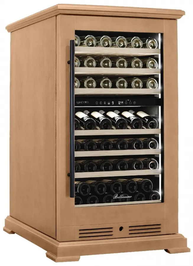 Винный шкаф двухзонный Meyvel MV77PRO-KBT2 (Натуральный бук)