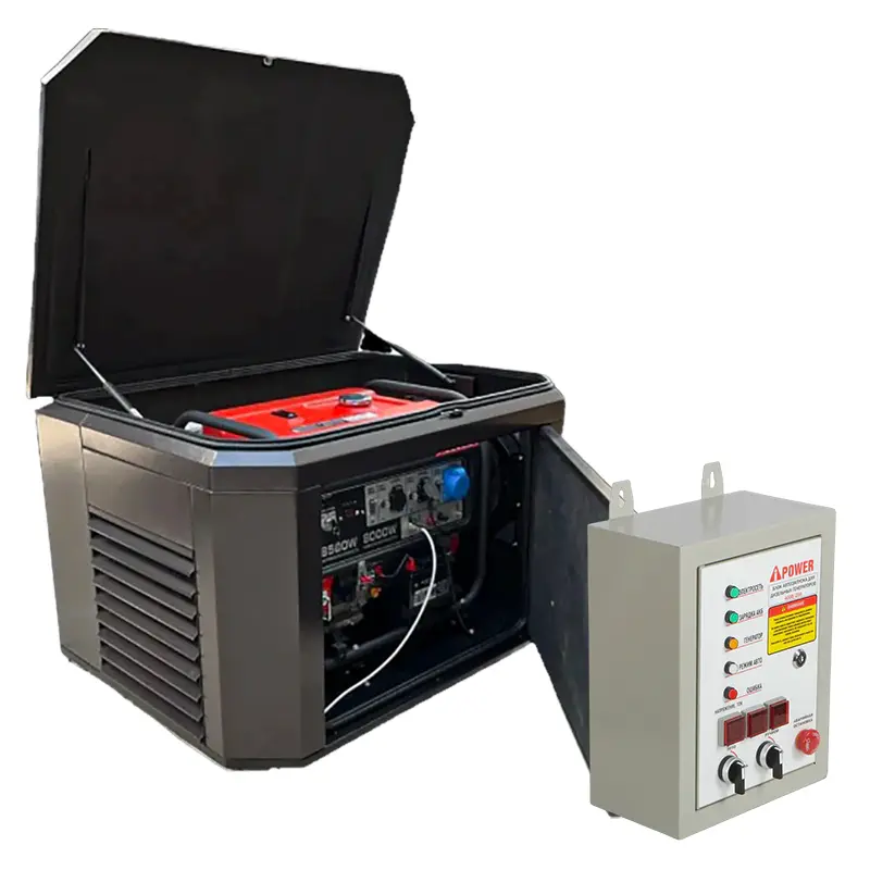 A-iPower A9000EAX бензиновый генератор в кожухе 1400SS RAL 8019 с блоком АВР 400В/25А (8 pin) New УТ-11182606/29109