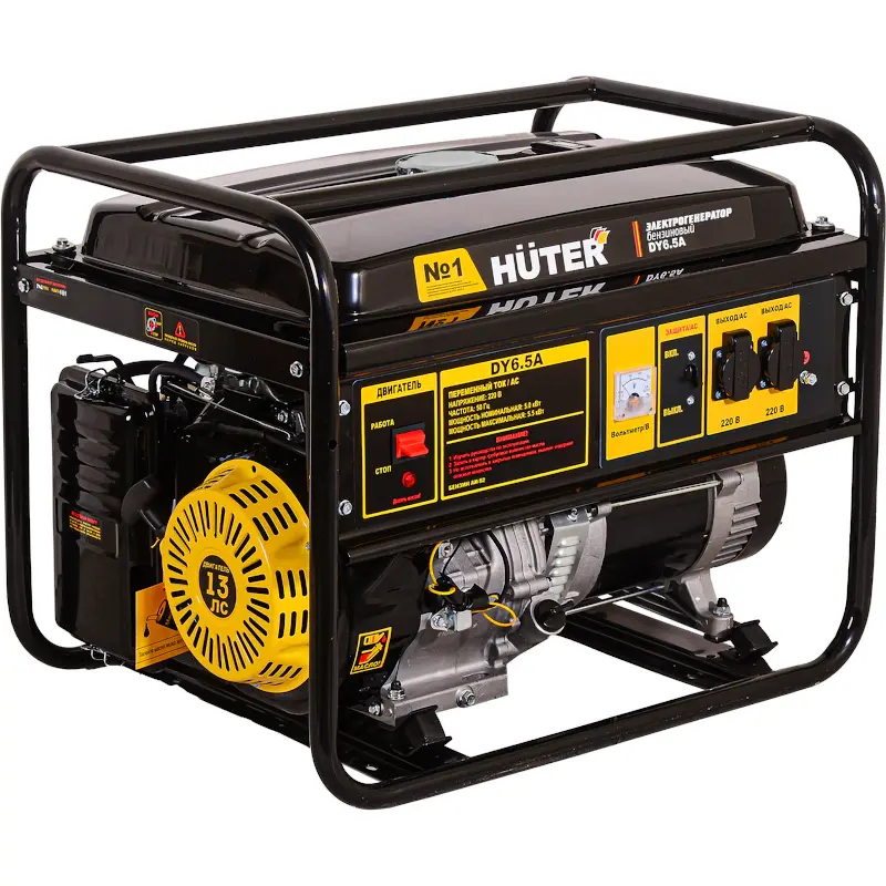 HUTER DY6.5A бензиновый генератор 64/1/57