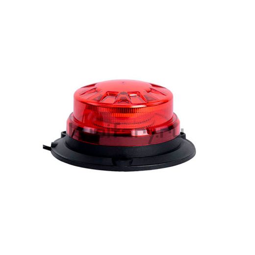 Проблесковый маяк 65 мм красный 24 Ватт на магните в прикуриватель PM2209