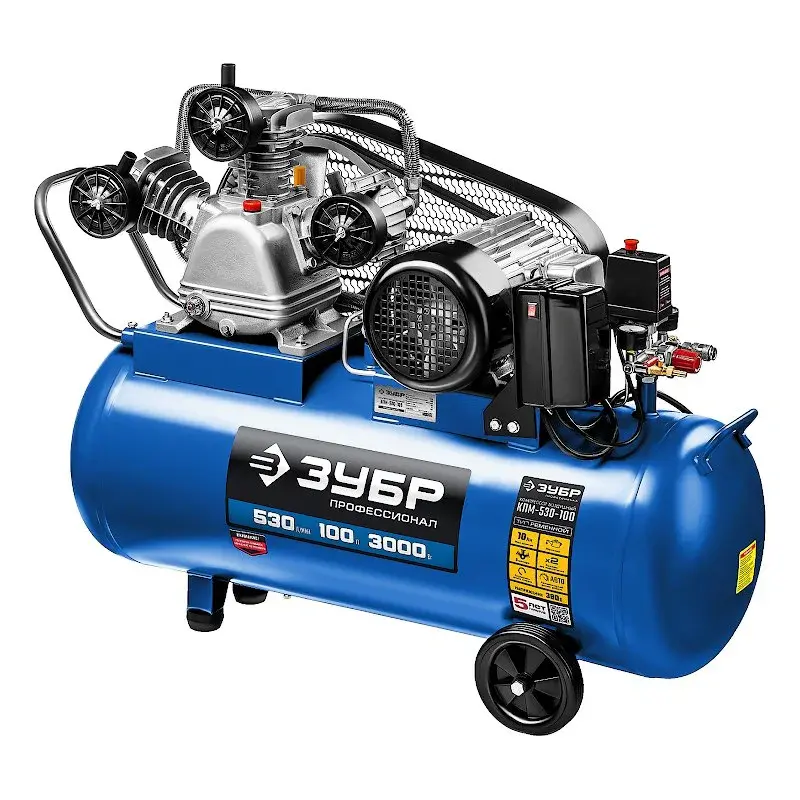 Ременной компрессор ЗУБР КПМ-530-100