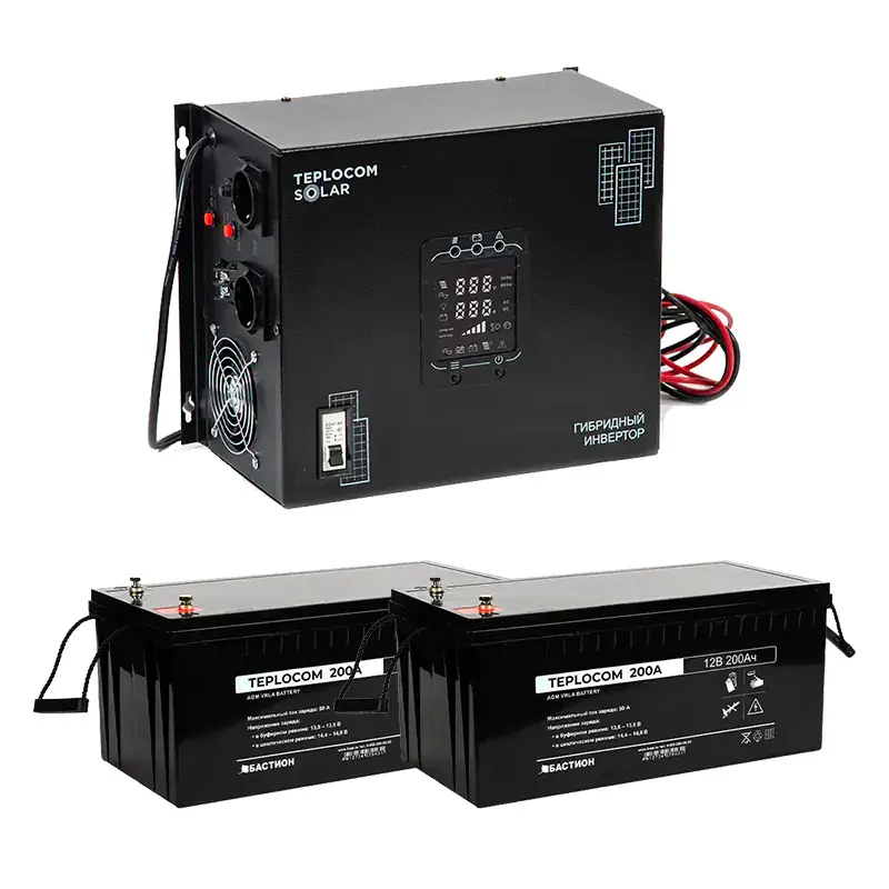 TEPLOCOM Solar 1500, 200Ач источник бесперебойного питания и 2 акб, 12383