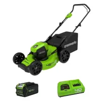 Аккумуляторная газонокосилка Greenworks GD40LM46HPK4 (1 x 4 Ач, Быстрое ЗУ) 2514407U4F