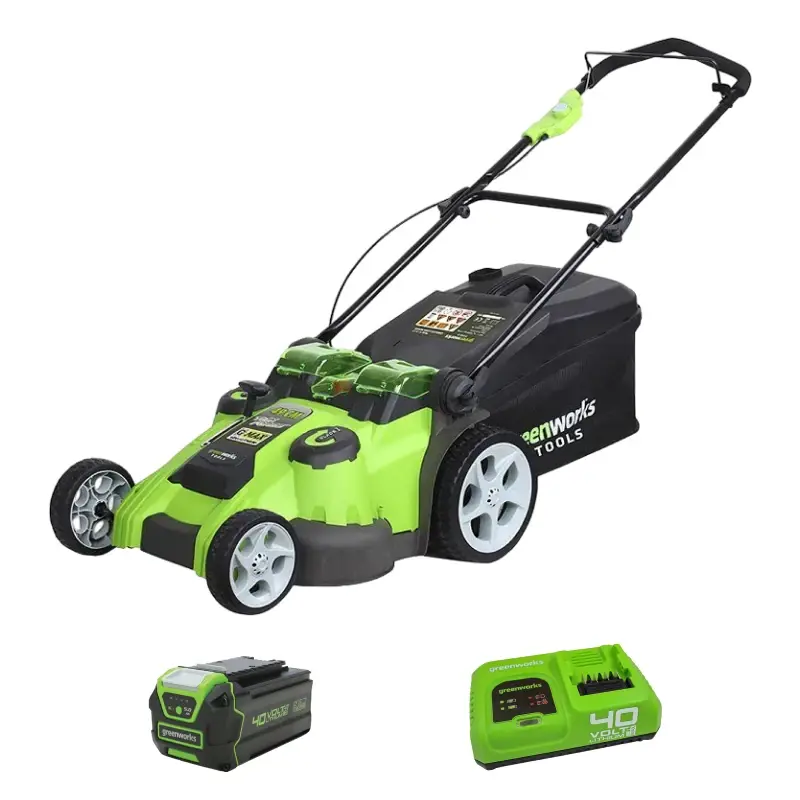Аккумуляторная газонокосилка Greenworks G40LM49DBK5 (1 x 5 Ач, Быстрое ЗУ) 2500207U5F