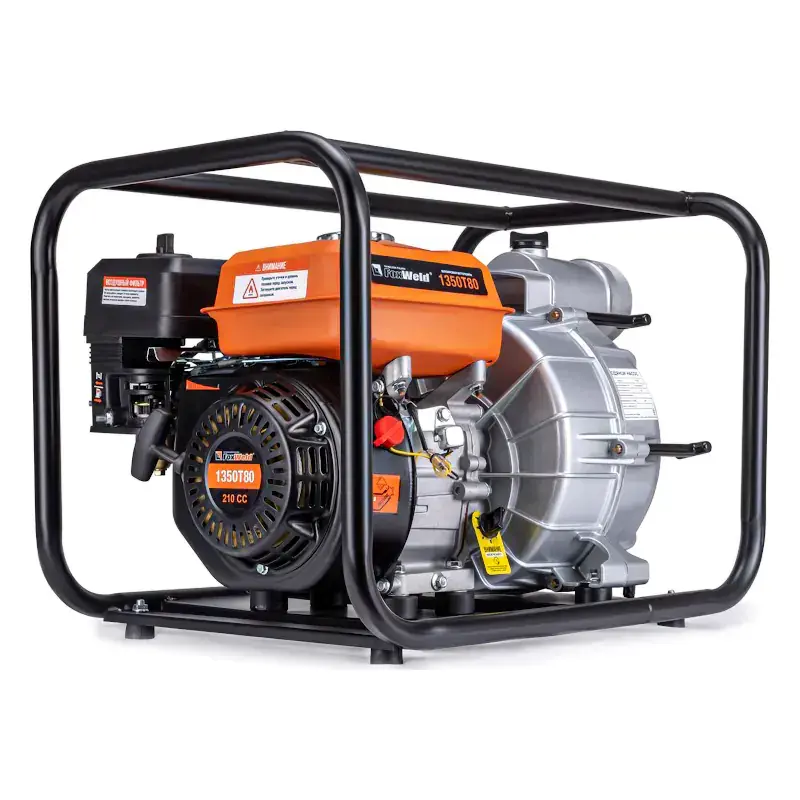 FoxWeld 1350T80 мотопомпа бензиновая для грязной воды 8637