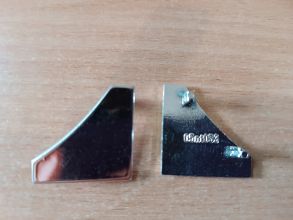 Заглушки к плинтусу 30 мм, хром