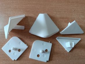 Комплект заглушек к плинтусу высотой 35 мм, белый