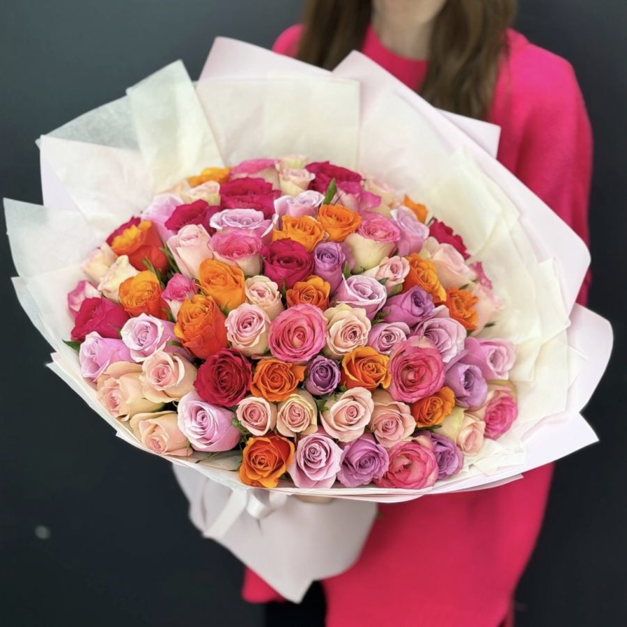 Розы микс 35см