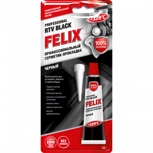 Герметик-прокладка Felix нейтральный, черный, 32гр
