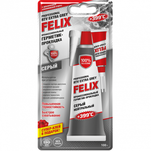 Герметик-прокладка Felix, серый, 100гр