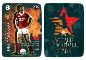 030 - Анатолий Демьяненко, Сборная СССР. "World Football Stars". UNCC. Коллекционная карточка Oz
