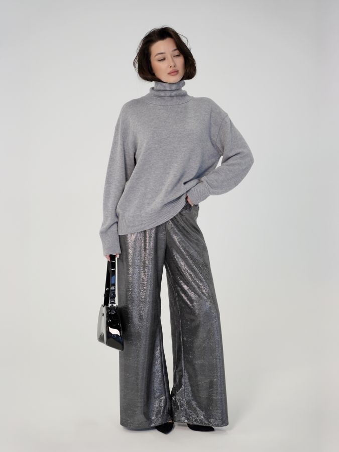 Свитер из кашемира серый